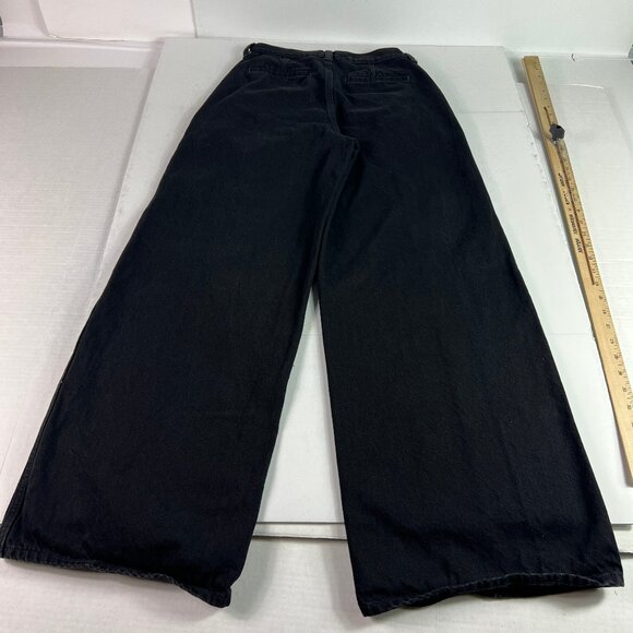 Madewell Jeans Women's 27x30* Super Wide Leg High Rise Black Faded Denim Tag 27 - Picture 10 of 16